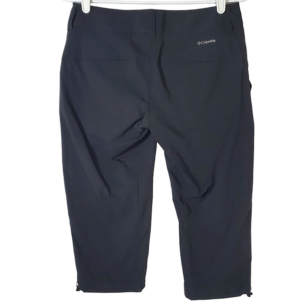 2416 * Columbia Hiking Oudoor Capri Pants Black Size 2 - Picture 2 of 16